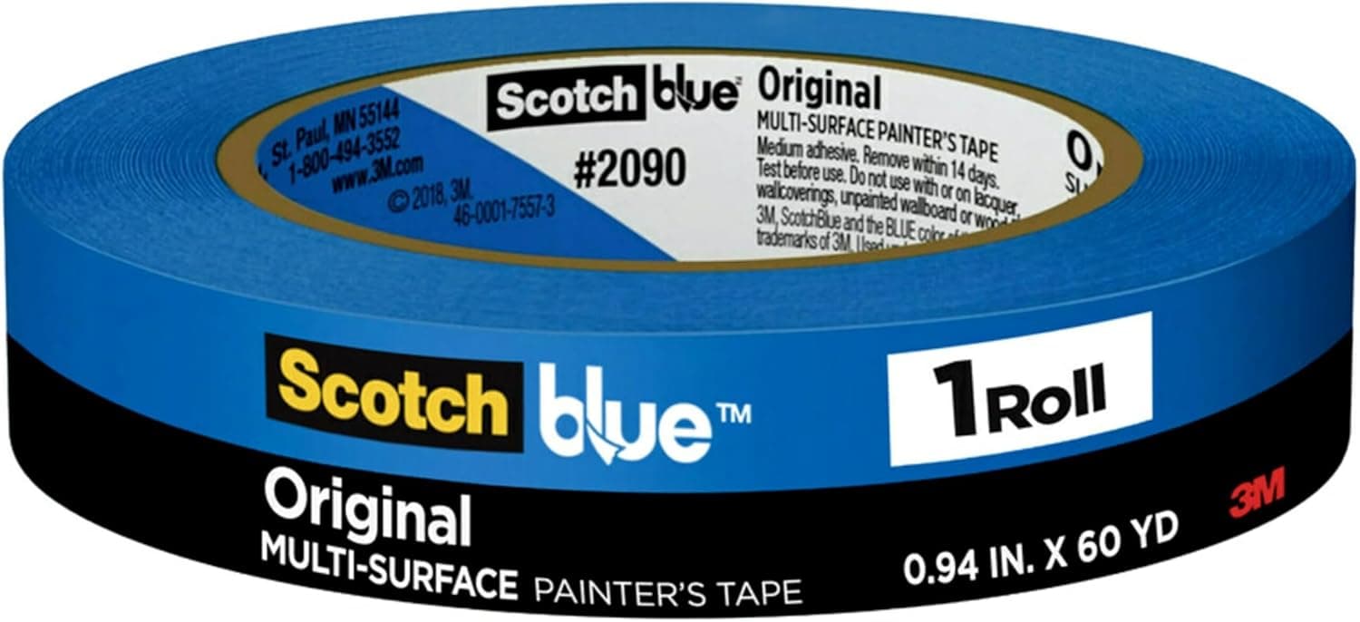 ScotchBlue Original Multi-Surface Painters Tape, 1 Inch x 60 Yds (2090-24NC)