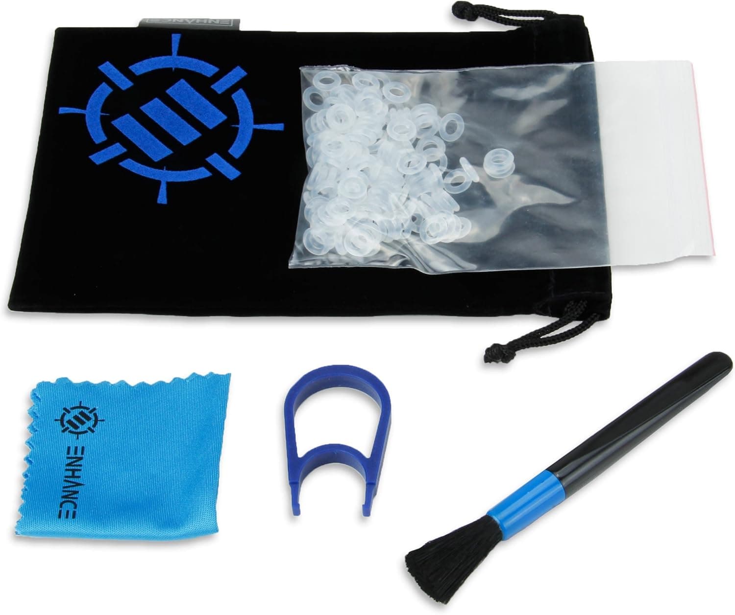 ENHANCE O Rings Mechanical Keyboard Dampener Mod Kit, Quiet Switch Dampeners with Keycap Puller & Brush