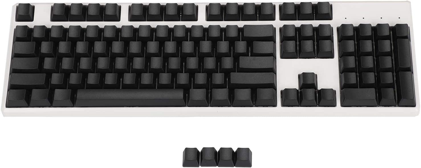 YMDK Blank Thick PBT OEM Profile 108 ANSI Keycaps for MX (Black)