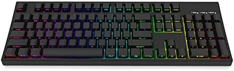 PBT Double Shot Side-lit Shine Through Translucent Keycaps OEM (104 Black)