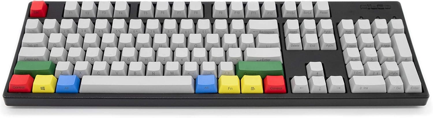 Board Keycaps PBT Set Side Printed 104 Keys OEM Profile for Cherry MX (RGBY)
