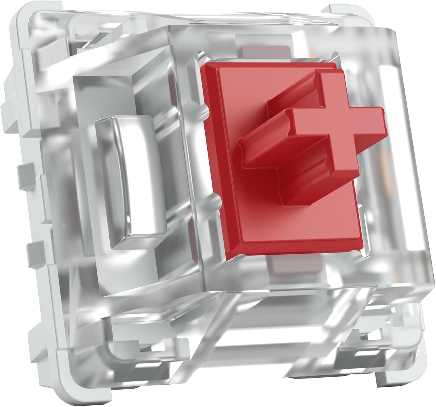Gateron Linear Switches x Glorious 120 PCS Mechanical Keyboards 3-Pin Transparent with Red Stem LED-SMD