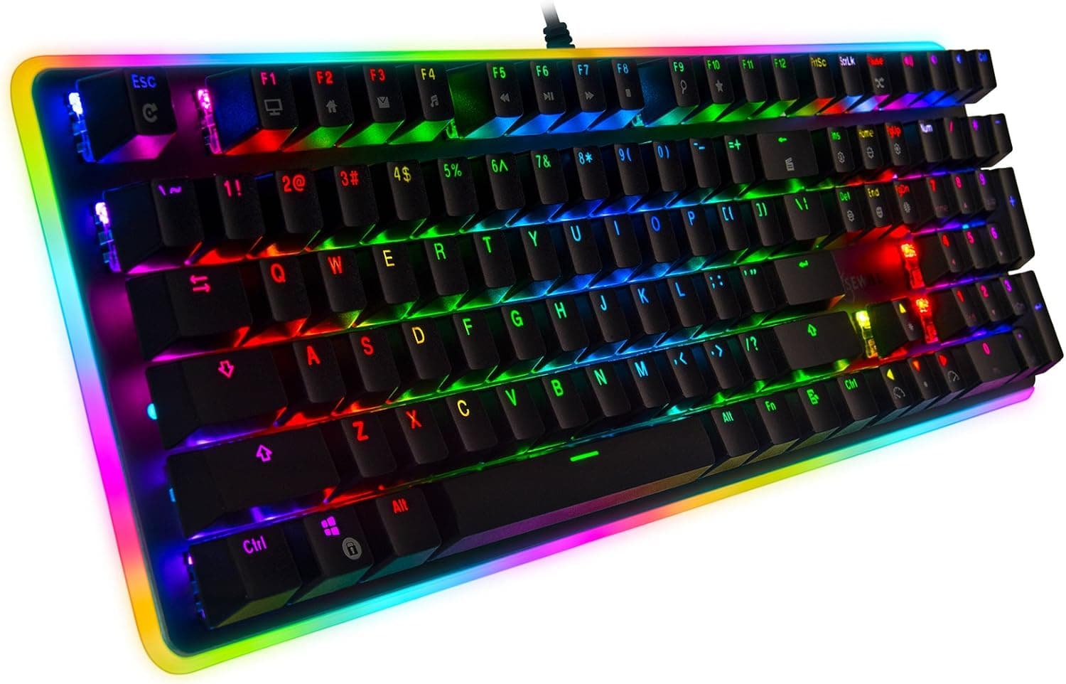 Rosewill Mechanical Gaming Keyboard RGB LED Backlit, Brown Switch