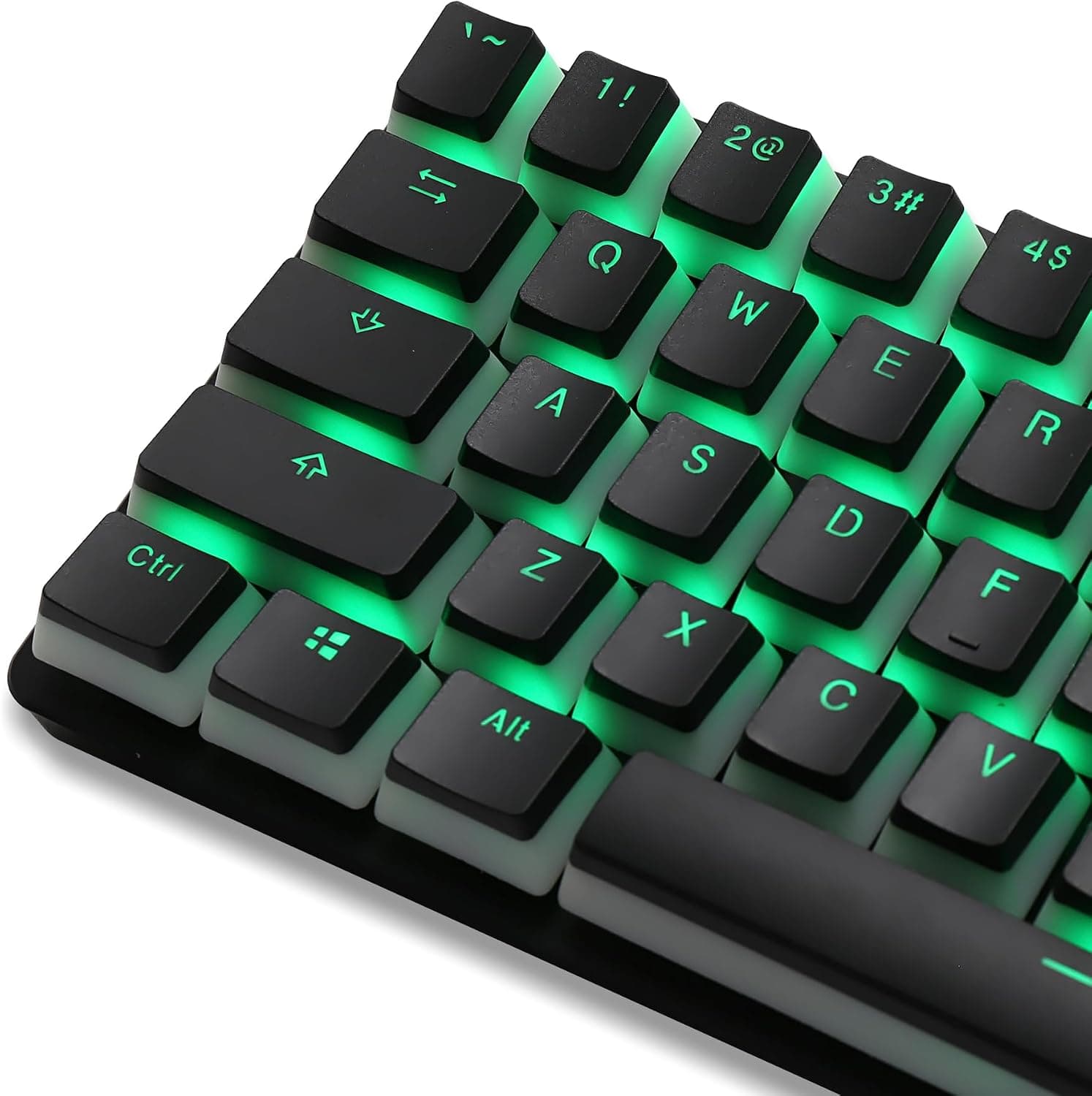 Happy Balls PBT Backlit Pudding Keycap Set Doubleshot OEM Profile (Black)