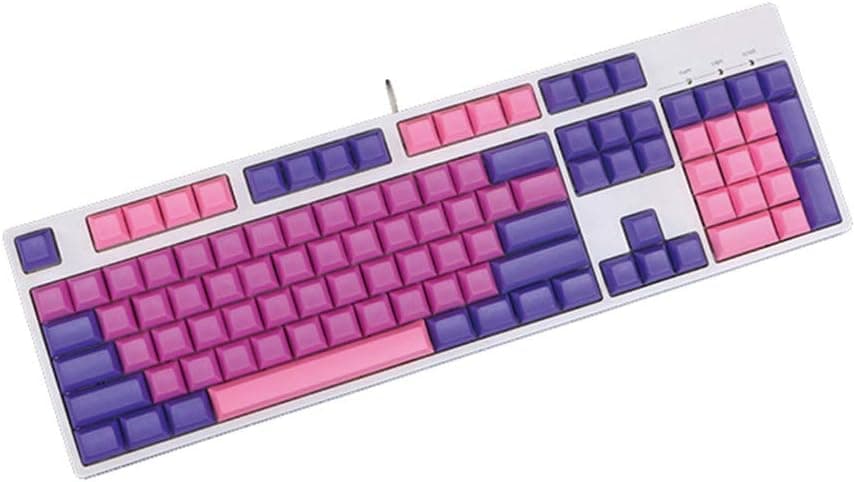 SENREAL 104 Thick PBT DSA Profile Colorful Blank Keycaps Set (Purple Pink)