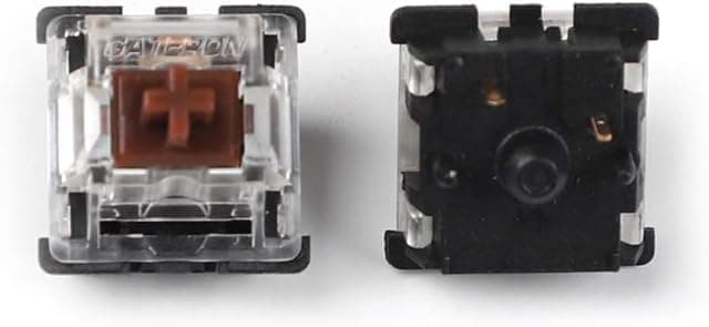 YMDK Gateron MX Switch 3 pin and 5 pin Transparent Case Brown Tactile Switches Cherry MX Compatible