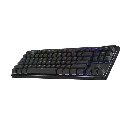 Logitech G PRO Mechanical TKL Tenkeyless Gaming Keyboard (Clicky) - Black | Ultra portable, detachable Micro USB cable, 16.8 million color Lightsync backlit keys