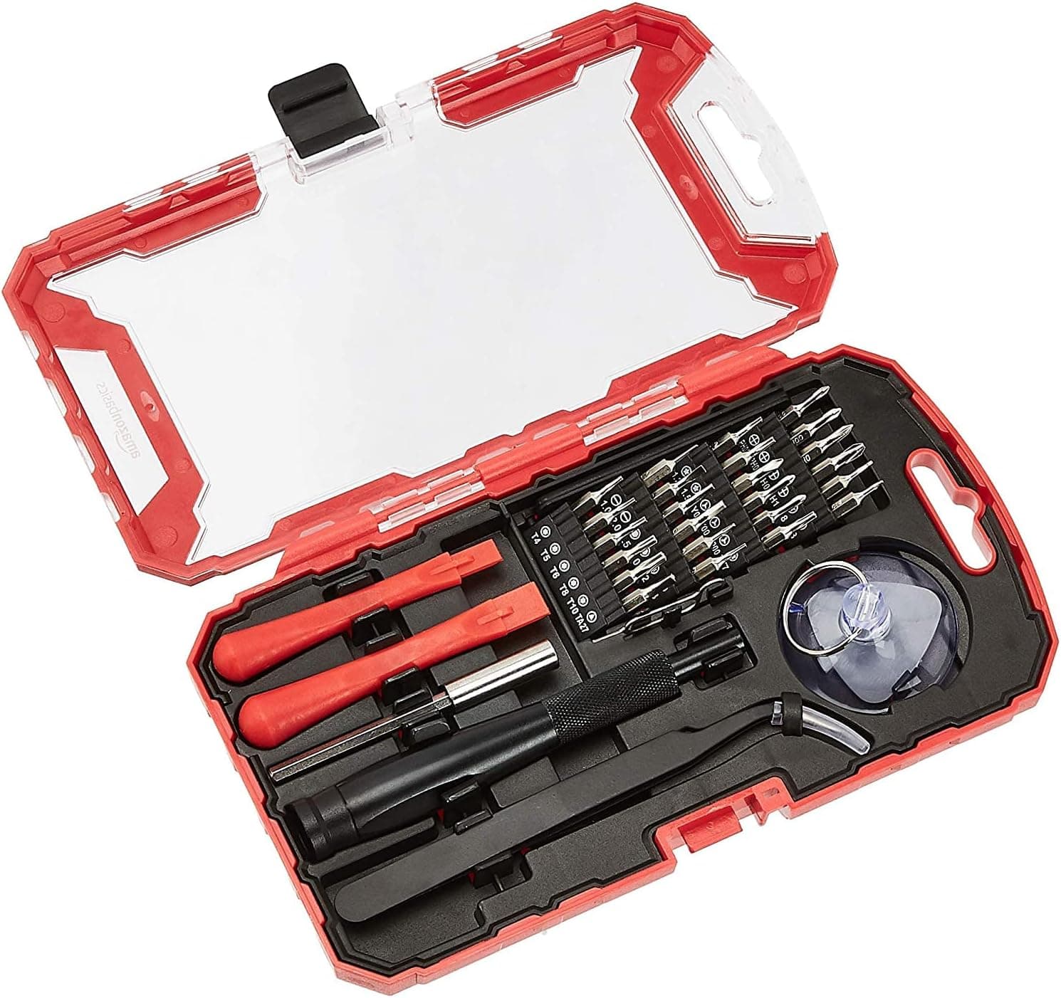 Amazon Basics Precision Screwdriver Set 32-Piece Electronics Repair Tool Kit, Magnetic Tip
