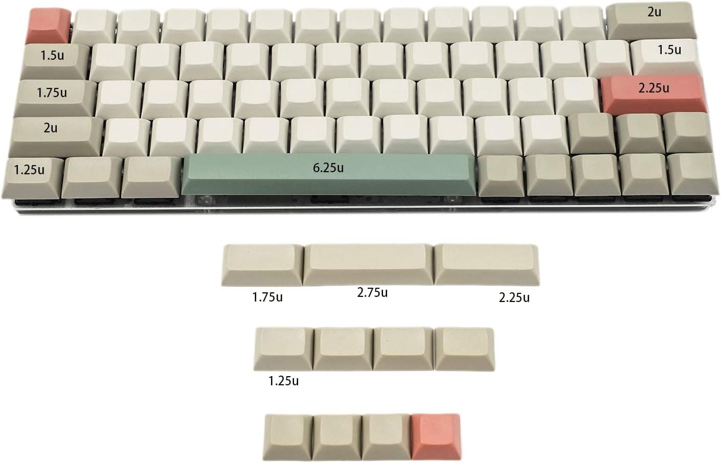 YMDK DSA Profile 9009 Blank 61 64 68 ANSI Thick PBT (No Legend)