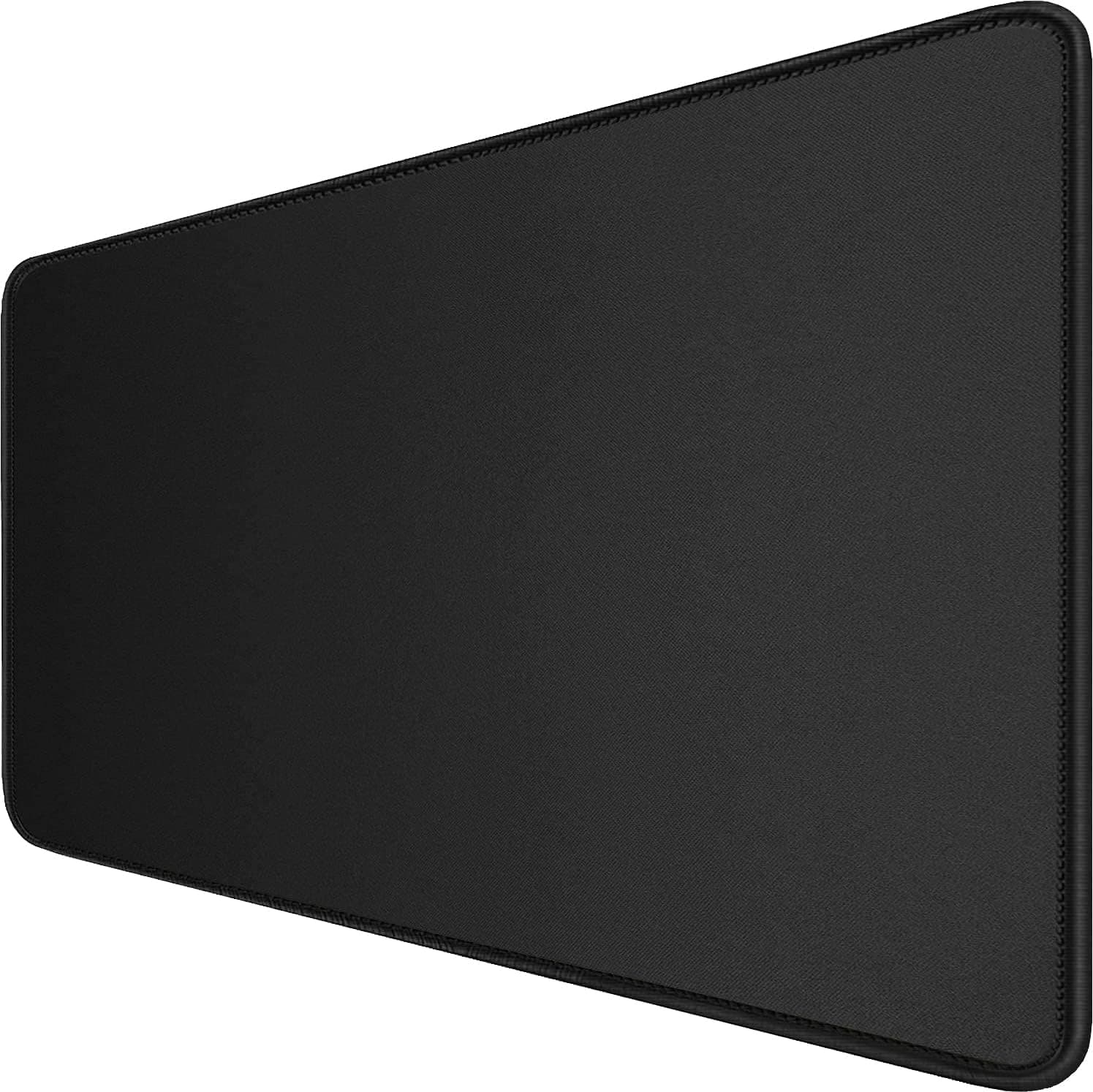 Large Extended Gaming Mouse Pad Stitched Edges 31.5x15.7 Non-Slip Rubber Base, Black