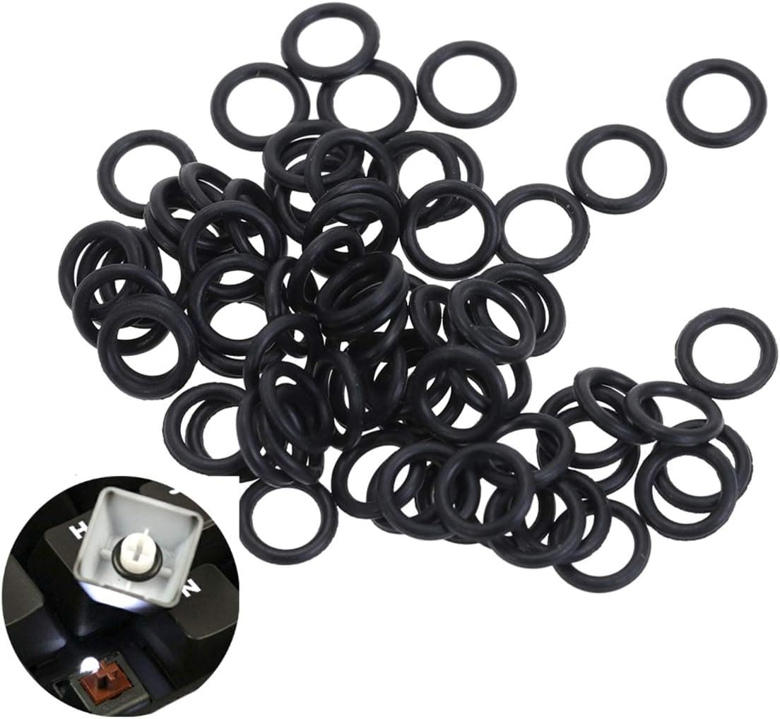 120Pcs Rubber O-Ring Switch Dampeners Keycaps for Cherry MX (Black)