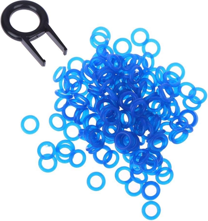 120Pcs Rubber O-Ring Switch Dampeners Keycaps for Cherry MX (Blue)
