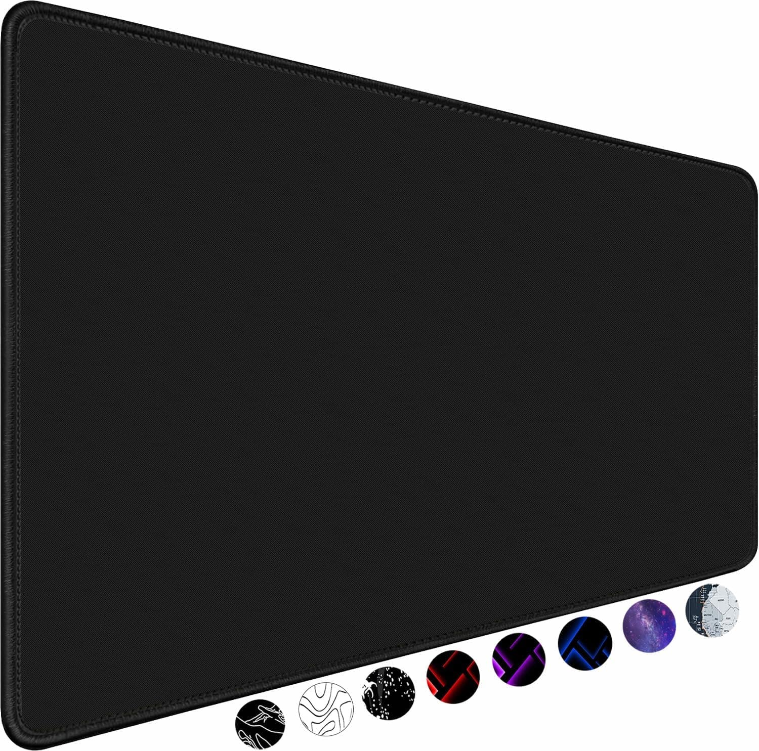 TEDNETGO Large Gaming Mouse Pad XXL Non-Slip Black Desk Mat with Stitched Edge