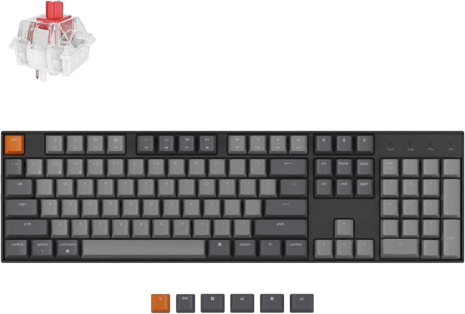 Keychron K10 Full Size 104 Keys Bluetooth Wireless Mechanical Keyboard
