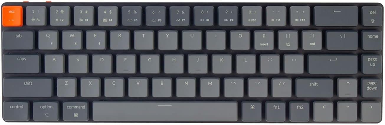 Keychron K7 Ultra-Slim 65% 68 Keys Wireless BT/Wired Mechanical Keyboard, Hot Swappable Low-Profile Blue