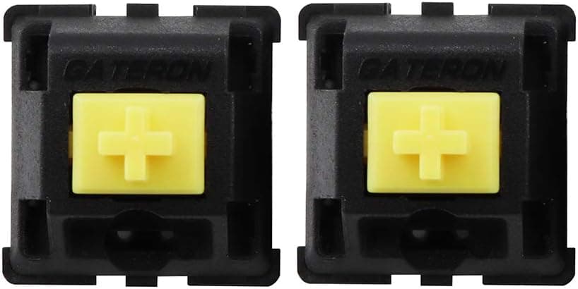 Cuxiukeys Gateron KS-3 Black Housing Yellow Linear Switch for MX Mechanical Keyboard 5pin (90pcs)