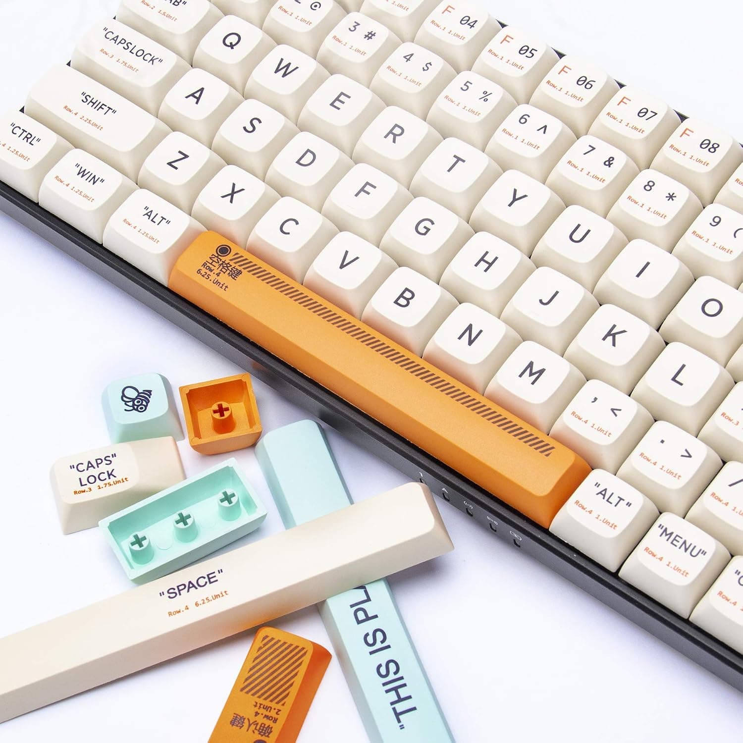 Tokey 144 Keys XDA Profile Custom Keycaps PBT Dye Sublimation (Plastic Theme)