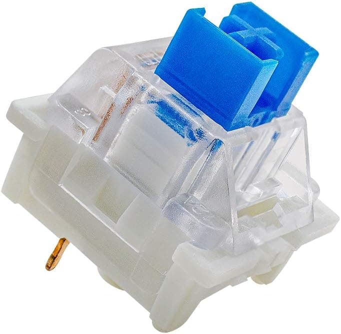 outemu Blue Switches 65 Pack 3-Pin Clicky Tactile 50gf Dustproof RGB MX Stem Hot-Swappable Cherry MX Compatible