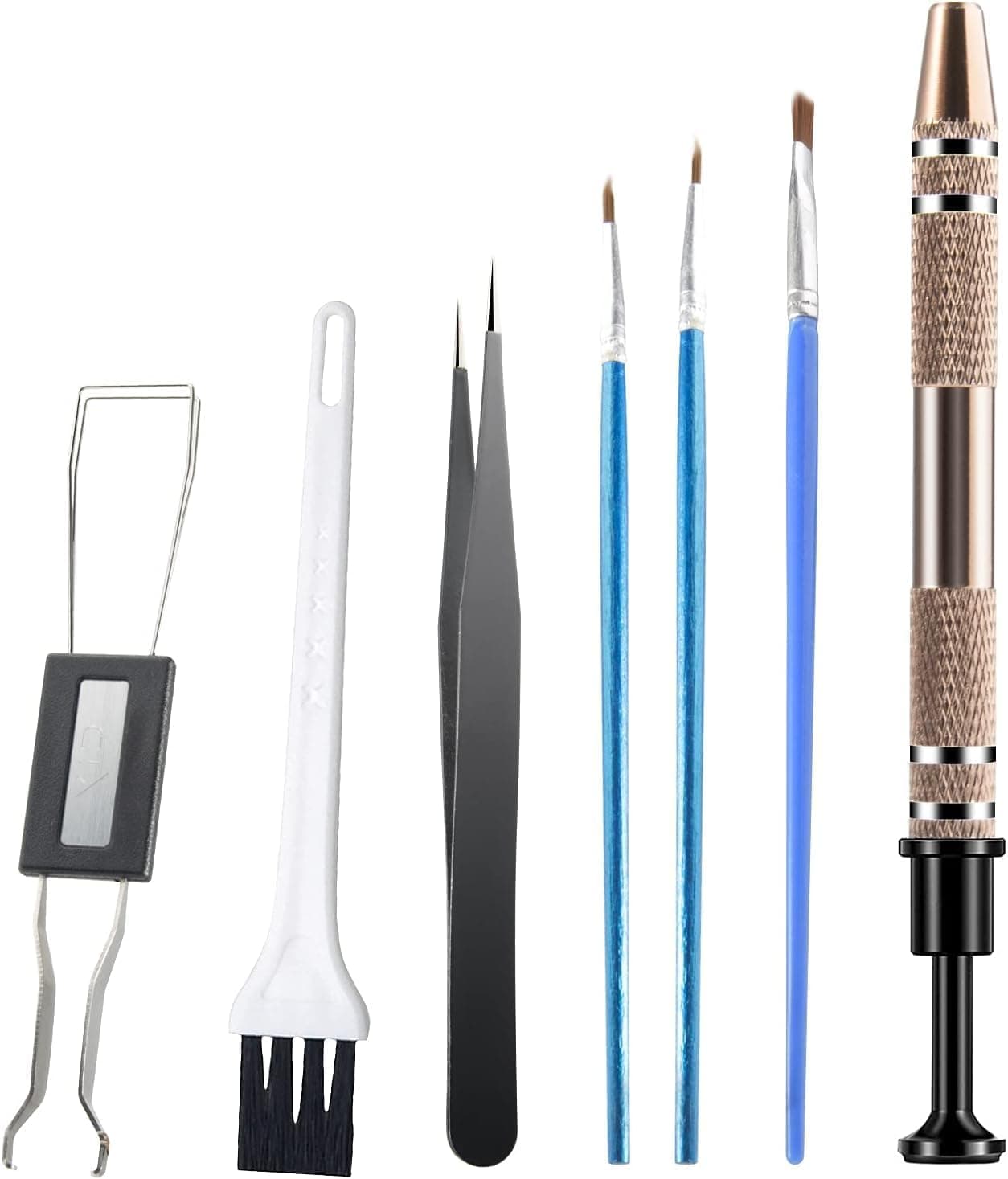 HONKID Keyboard Lube Kit 7PCS with Stem Holder, Tweezers, Lubrication Pens
