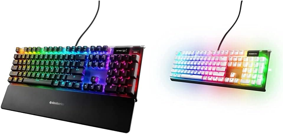 SteelSeries Apex 7 Mechanical Gaming Keyboard, OLED Smart Display, RGB Backlit (Blue Switch)