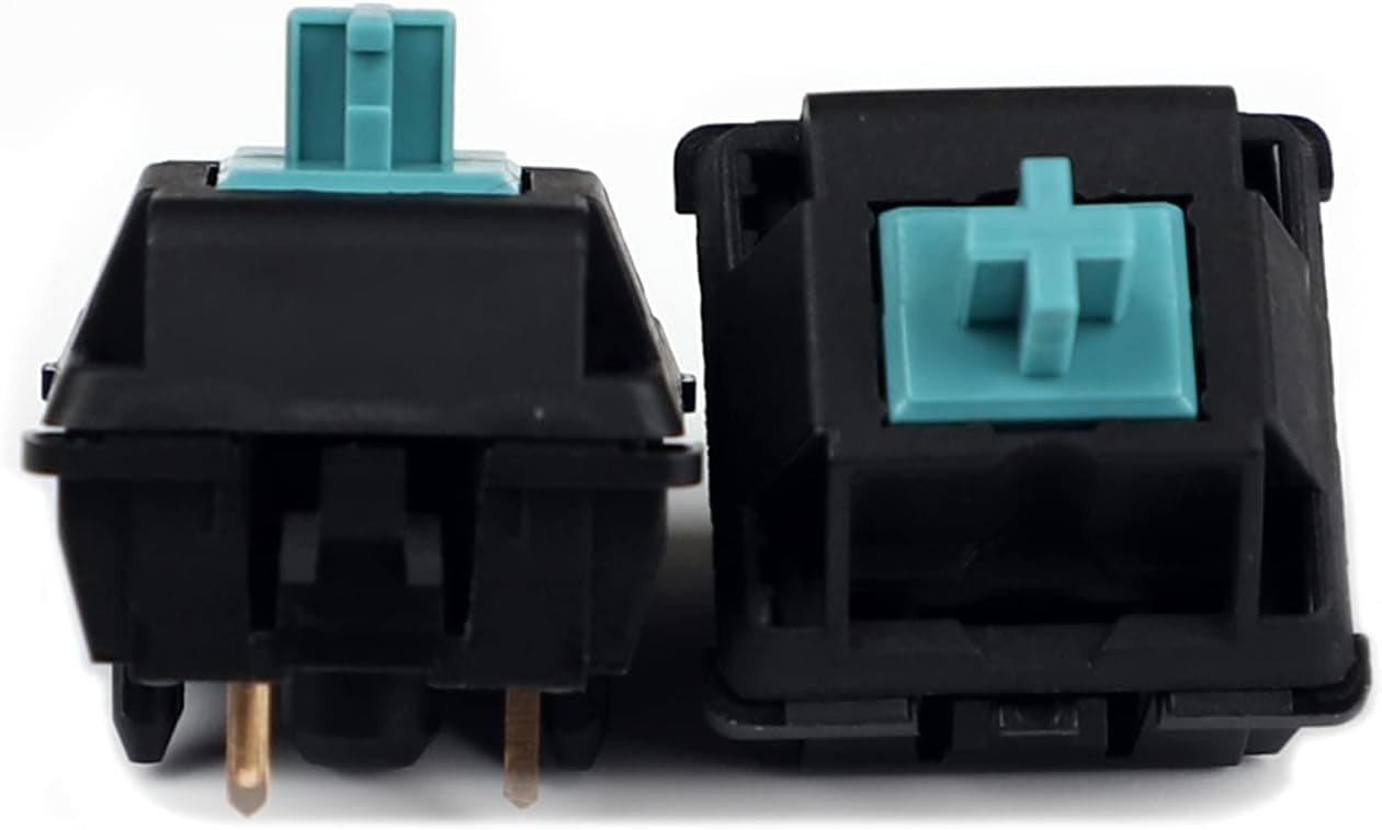 YMDK 10-Pack JWK Black Blue v2 Lubed Clicky Switch 5 Pin for MX Mechanical Keyboard Hotswap PCB