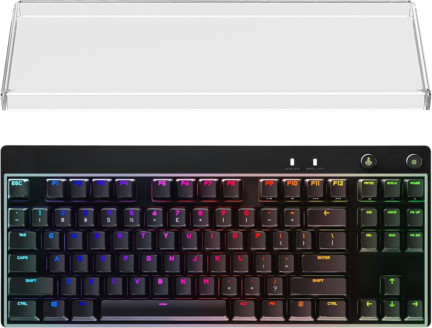 Geekria Tenkeyless TKL Keyboard Dust Cover, Clear Acrylic for 80% 87-Key (Logitech G PRO / G515 Lightspeed TKL)