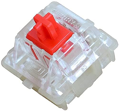 Granvela Cherry MX Standard RGB Red Switches - Plate Mounted 45g Force Linear Clear-Housing Switches for Mechanical Keyboard-MX1A-L1NA 10 Pack