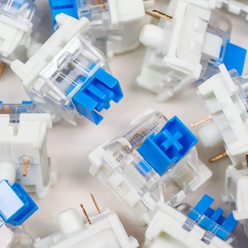 MarsHopper OUTEMU Switches 3-Pin Hot Swappable (Blue, 70 Pcs)