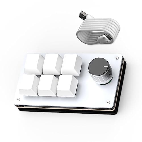 SIKAI CASE Programmable Macro Keyboard, 6 Key Mechanical Gaming Keypad, Custom Knob KeyPad, Hot swappable Switch Gaming Keyboard, Wired programmable keypad with Drawing Programming Video