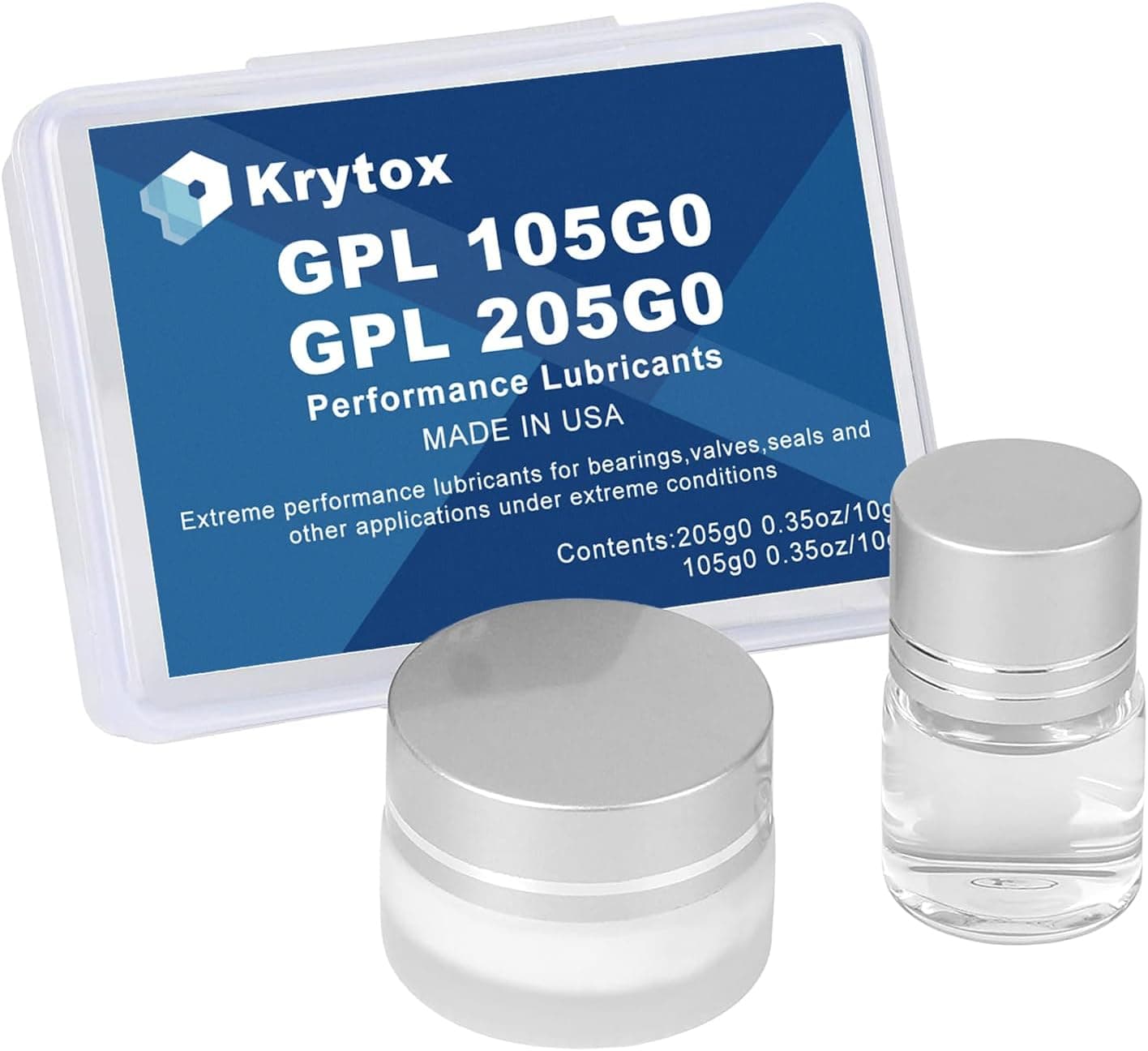 Krytox GPL-205G0 0.35oz and GPL-105G0 0.35oz for Keyboard Switches and Springs