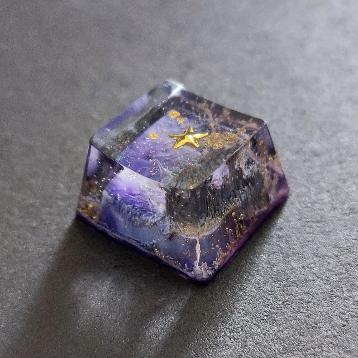 Custom Resin Artisan Escape Keycap OEM R4 Cherry MX (Transparent Flower)