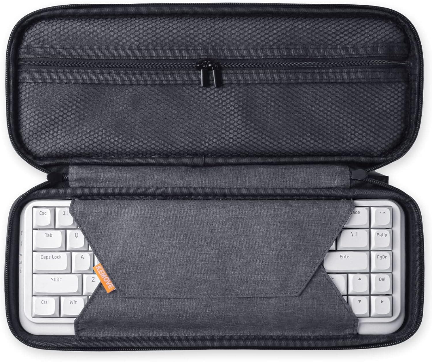 DIERYA KEMOVE X Keyboard Travel Case, Hard EVA Sleeve for 60% 65% Mechanical Keyboard (Black)