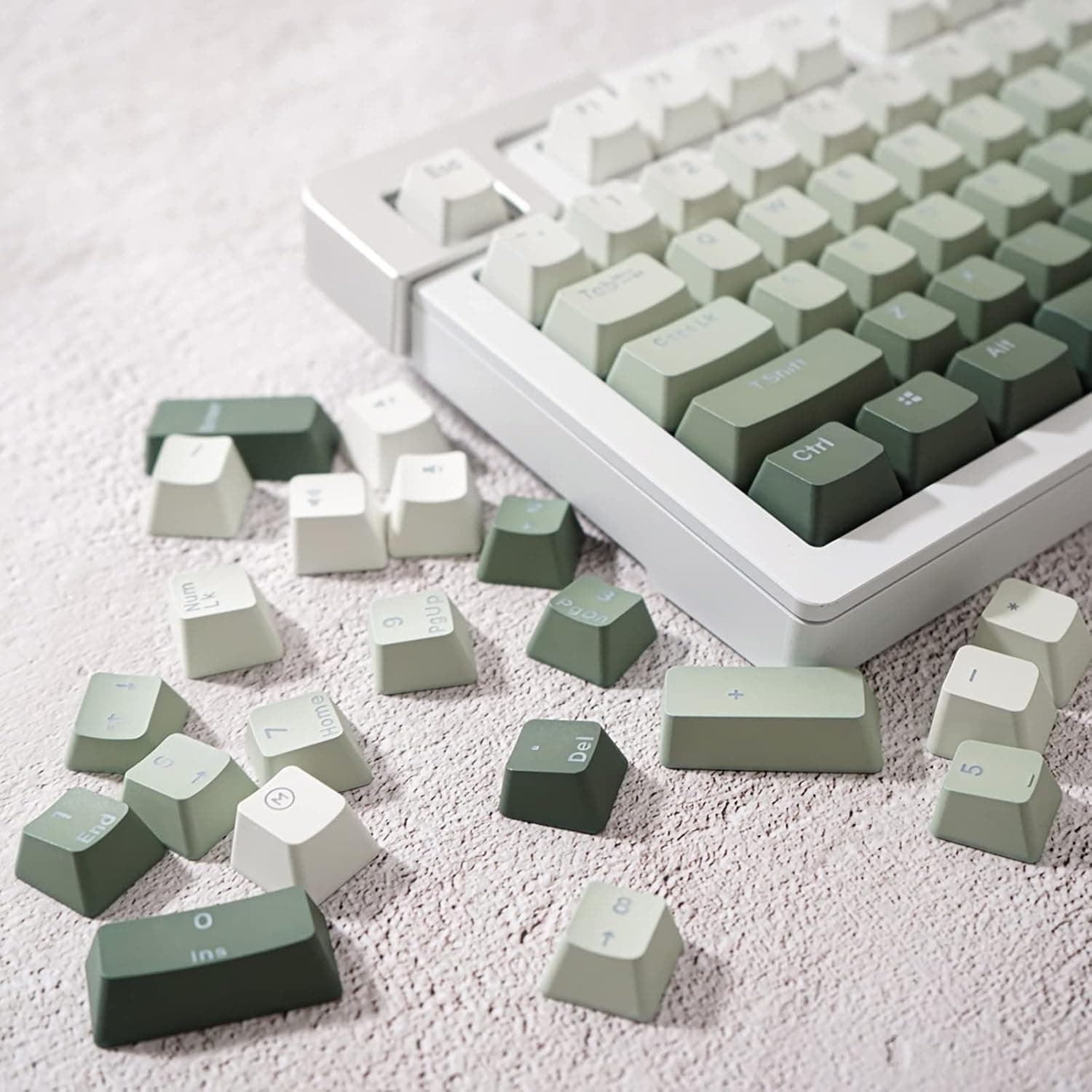 Sumgsn 123 Keys Shine Through Doubleshot PBT Gradient Green Set