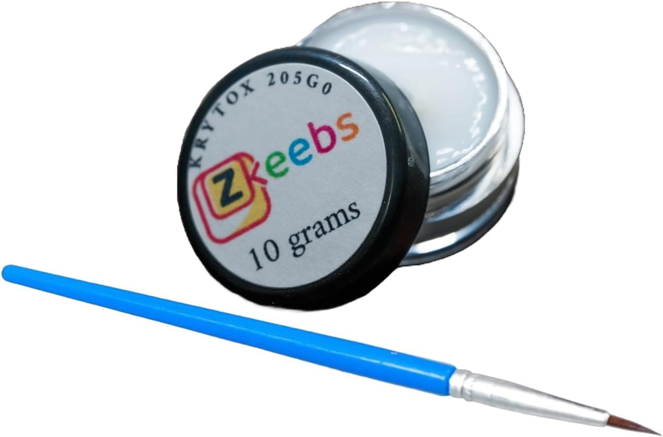 Krytox GPL 205 G0 Lubricant Grease with Brush for Linear/Tactile Switches (10 Grams)