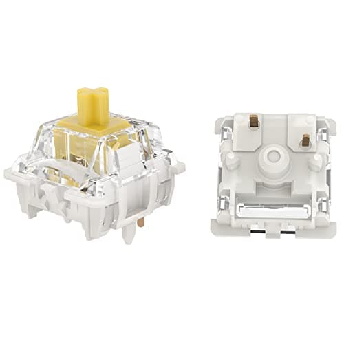 GATERON G Pro 3.0 Keyboard Switches(Yellow,35PCS) | Pre-lubed,5 pins,Linear switch,RGB,compatible for Gaming Mechanical Keyboard