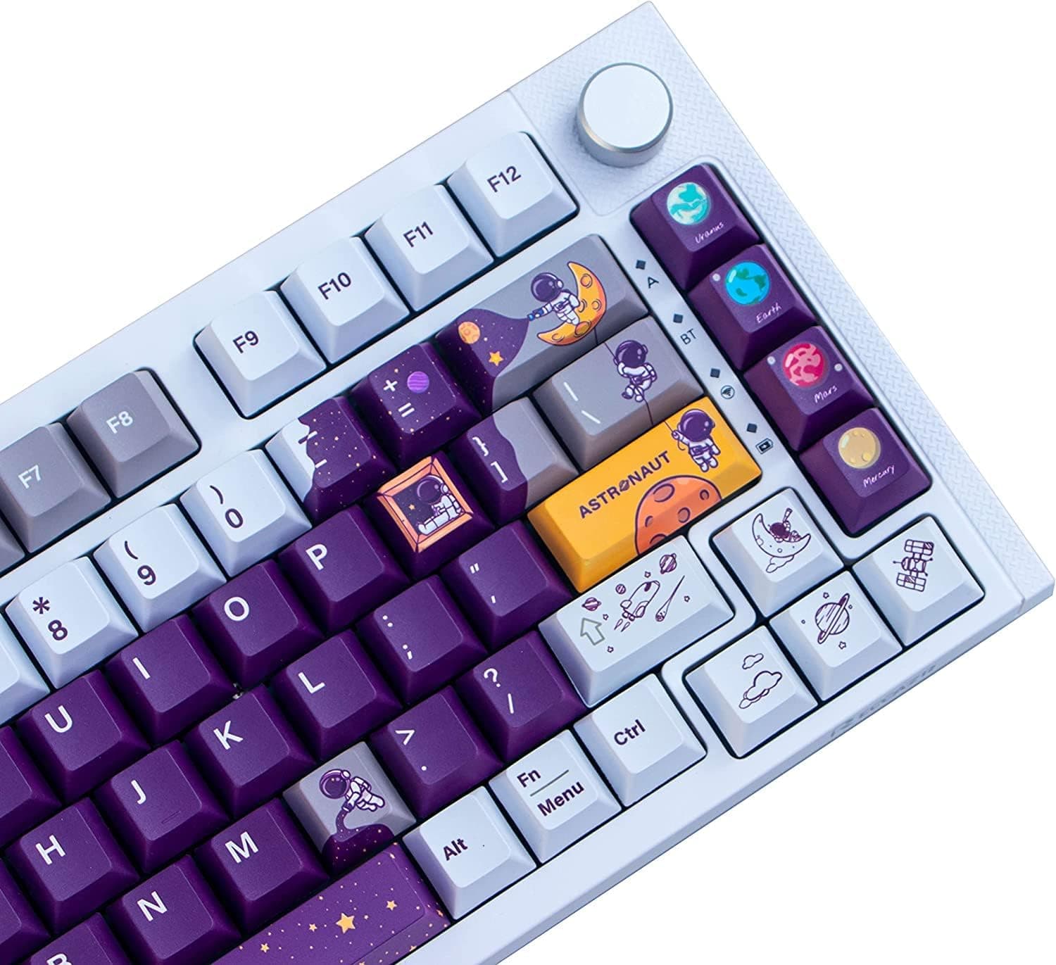PBT Keycaps 143 Keys Dye-Sublimation Cherry Profile Purple Set