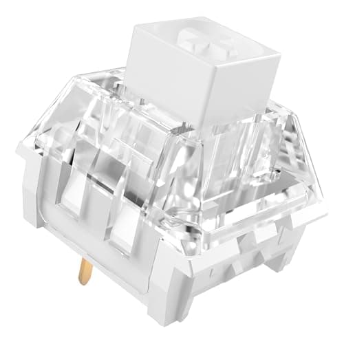 Kailh Box White Mechanical Keyboard Switches,3-Pin 45gf Clicky/Speed Typing/Gaming/Waterproof Switches(36Pcs,Kailh Box White)