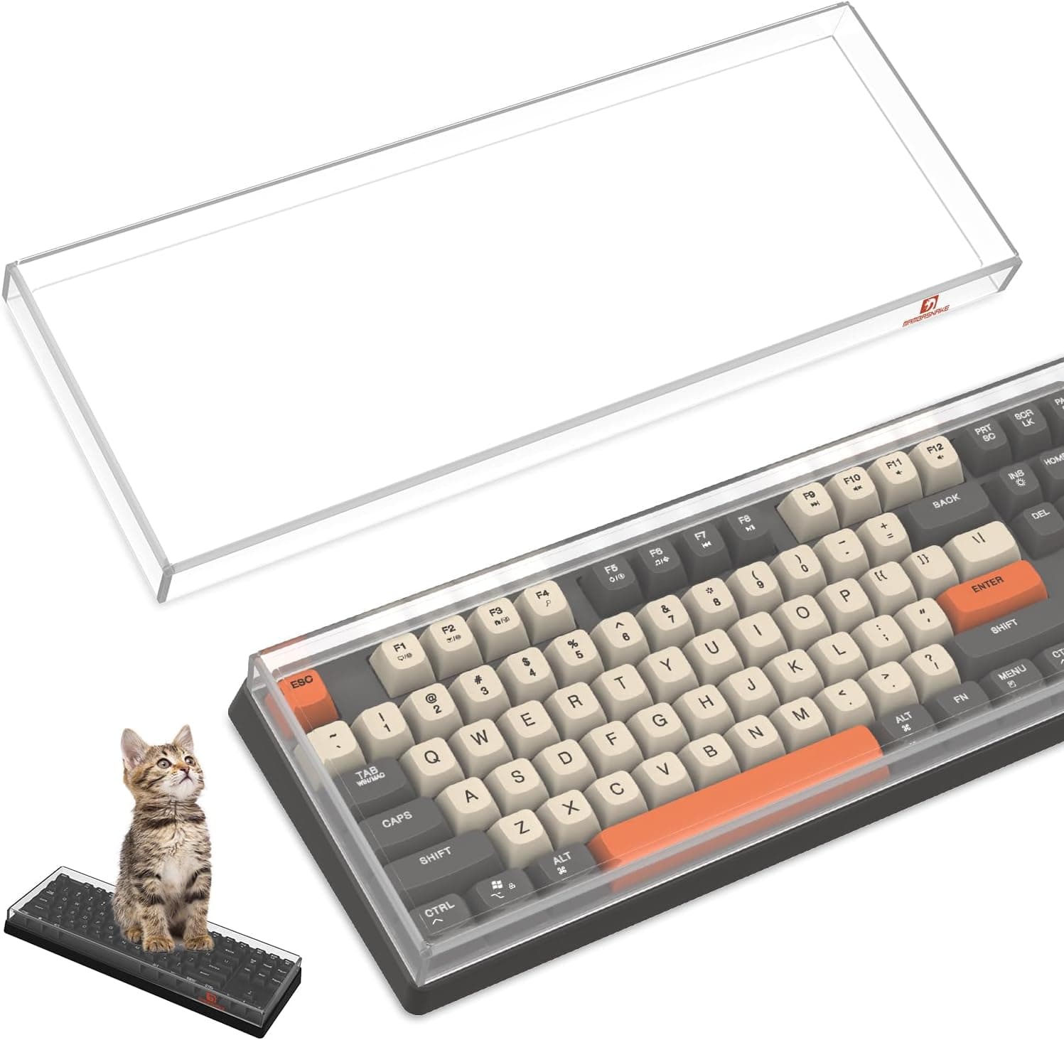 SELORSS Clear Acrylic Keyboard Dust Cover for 80% 87-Key (Keychron C1 / RK M75 TKL)