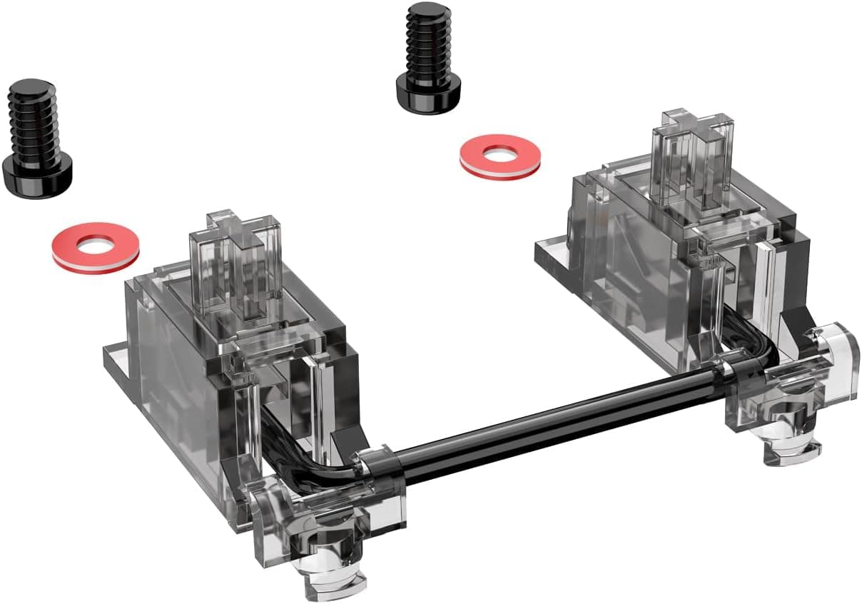 DUROCK Stabilizer V3, Screw-in PCB Mount (V3 Smokey Black 80% Kit)
