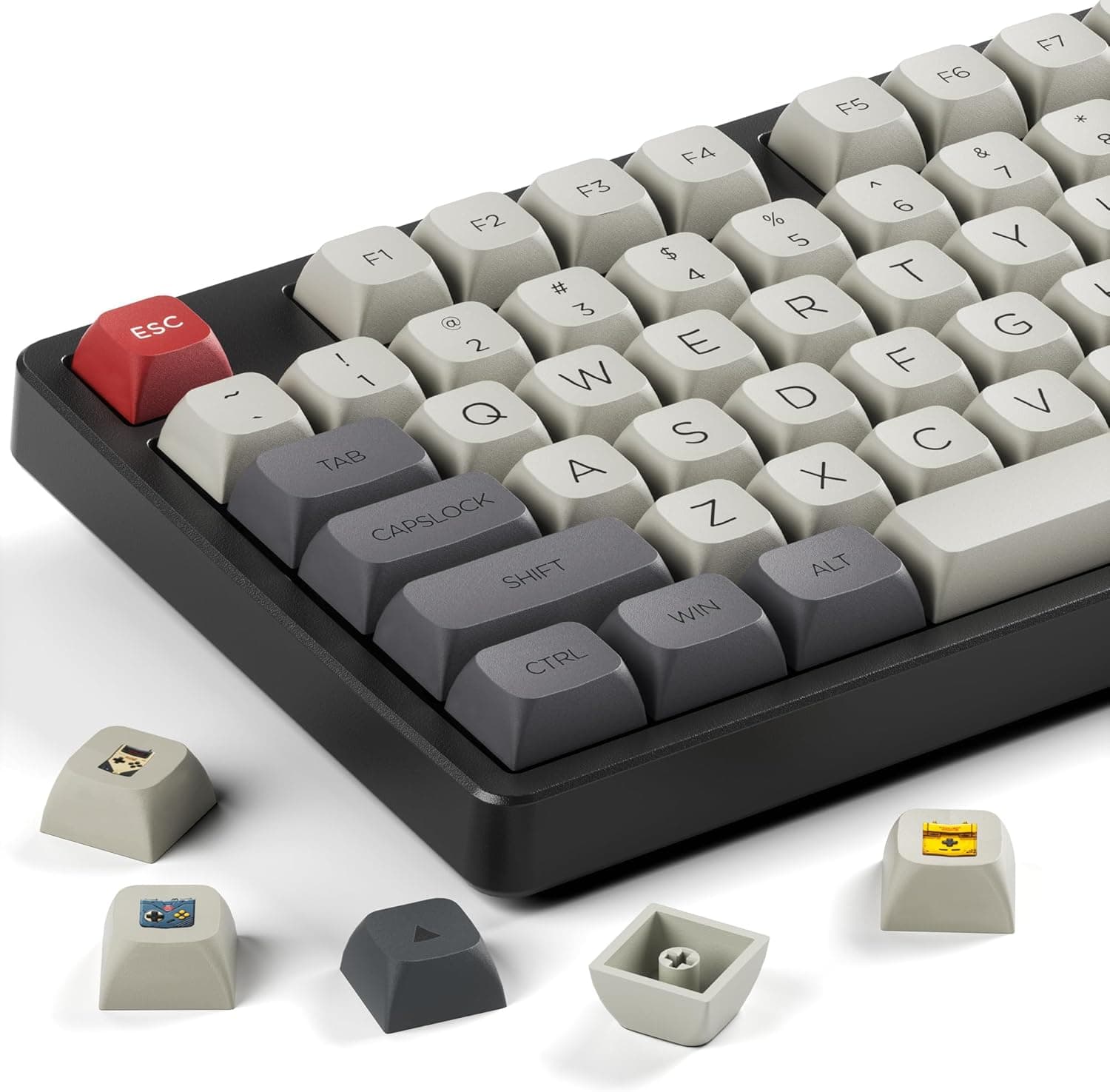 XDA Profile PBT Keycaps Retro Game Console Custom Set (XVX) Dye-Sublimation