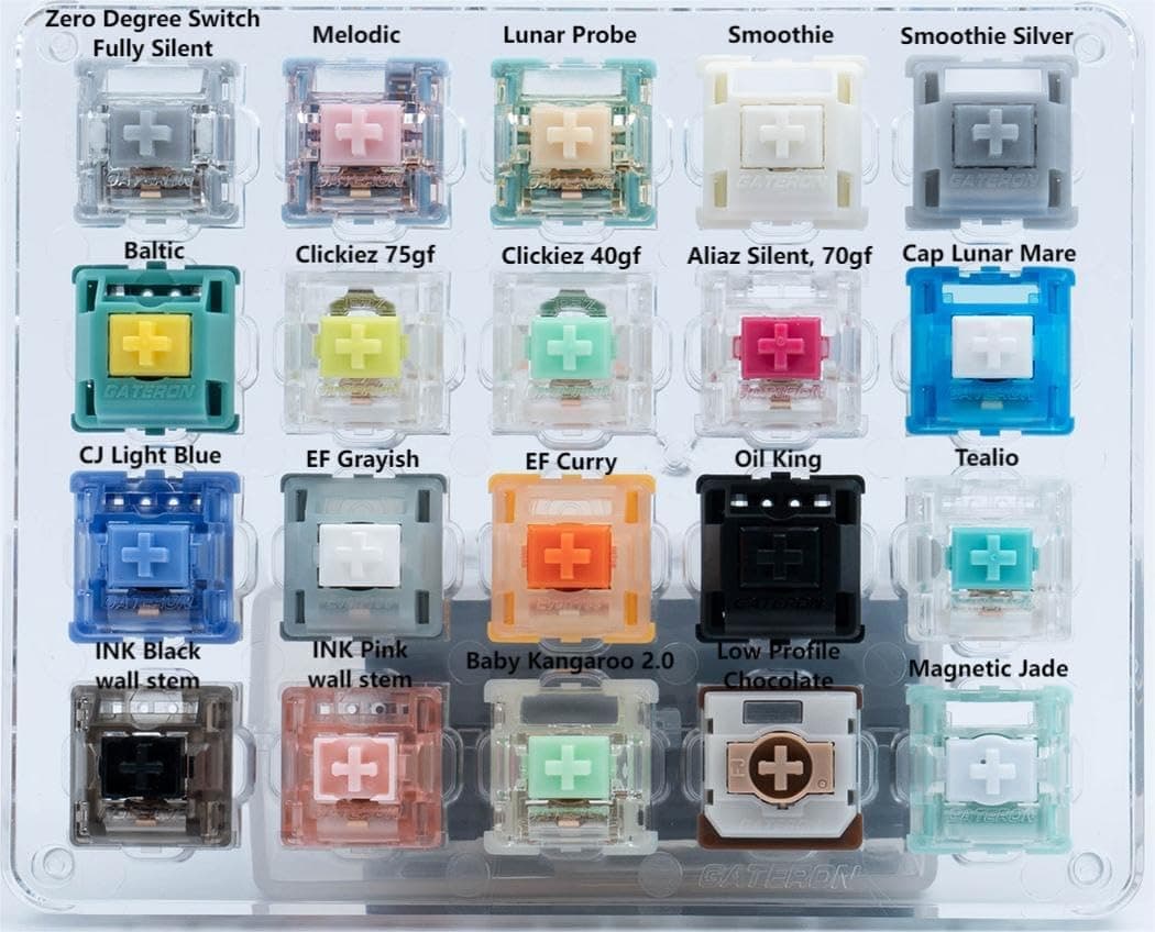 GATERON Keyboard Switches Tester - Magnetic Jade/Oil King/Ink assorted (20pcs)