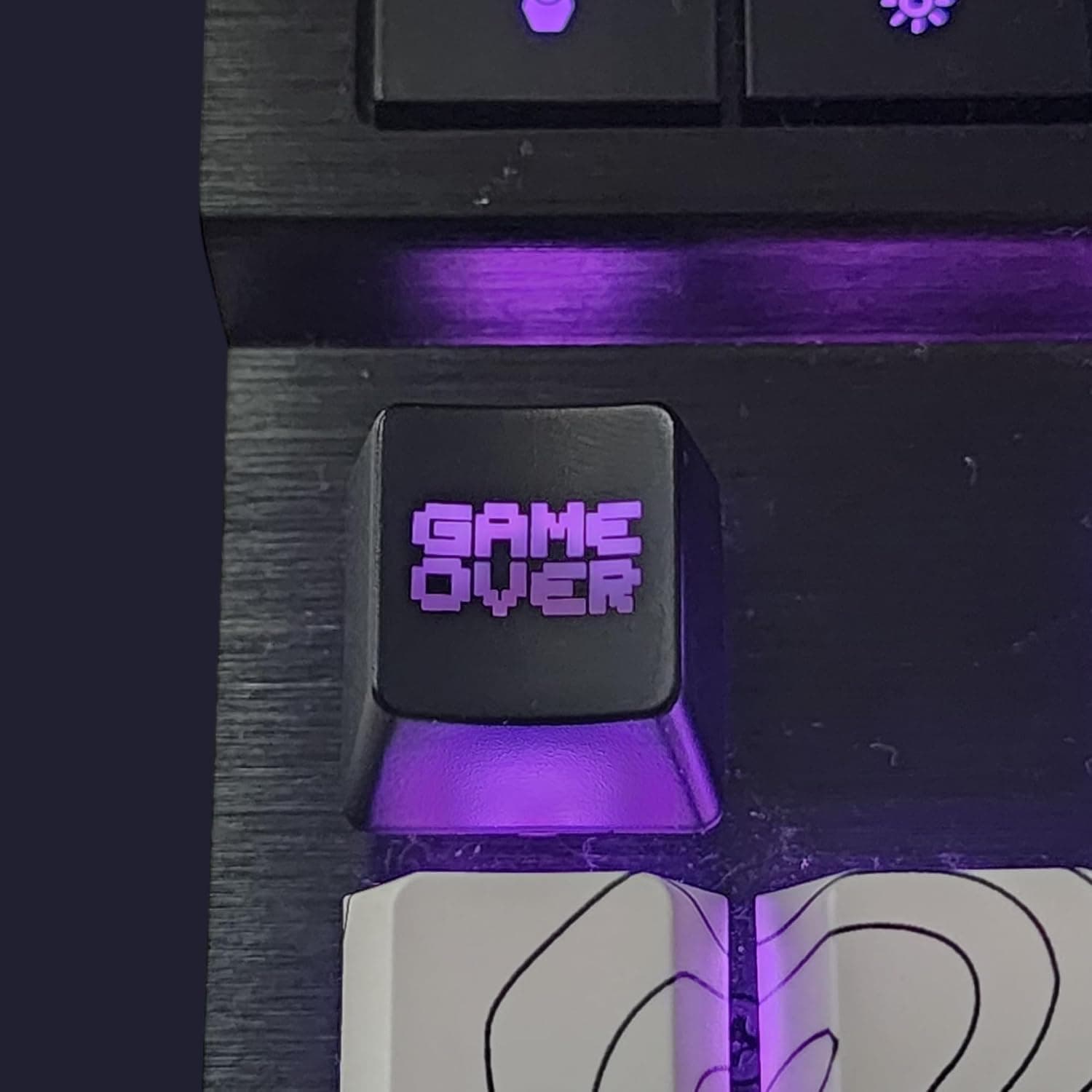 Game Over Backlit Keycap Set Custom SA Profile R4 Translucent
