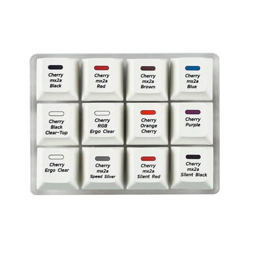 YMDK Cherry MX2A Switch Tester Mechanical Keyboards 12-Key Switch Testing Tool Included Cherry Profile PBT Keycaps Dye Sublimation Switches Tester