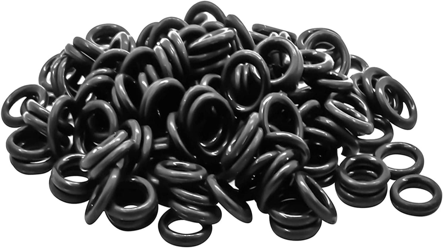 ThreeBulls 120Pcs Clear Rubber O-Ring Keycap Switch Dampeners for Cherry MX (Black)