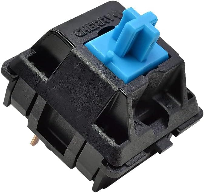 Cherry MX Blue MX1A-E1NN Clicky Switches 10 Pcs Mechanical Keyboard Keys 3-Pin Plate Mount Audible Tactile