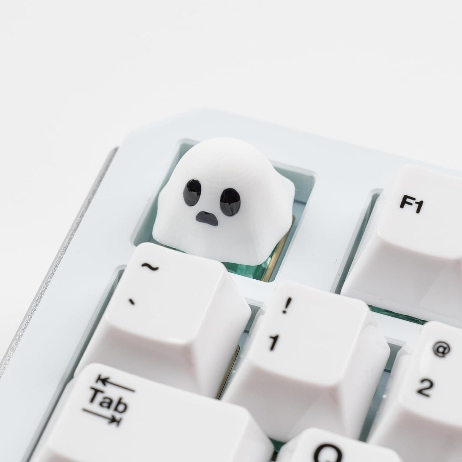 REDQIN UltraEquip Artisan Keycaps Cute Ghost Resin Escape (Poor Ghost 01, Opaque)