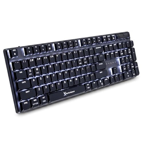 X9 Slim Mechanical Keyboard Wireless - Low Profile Red Switches, Triple Mode (Bluetooth + 2.4GHz + USB), Full Size 107-Key with Number Pad, Backlit, Rechargeable - Quiet Typing for Mac and PC