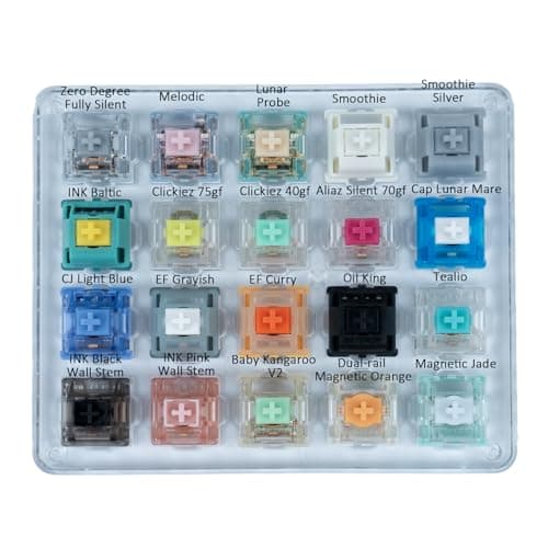 GATERON Keyboard Switches Tester(high Profile Mix he switches,20) | contains multiple switches like Magnetic Jade Baby Kangaroo Smoothie Melodic etc,compatible for Mechanical Keyboard