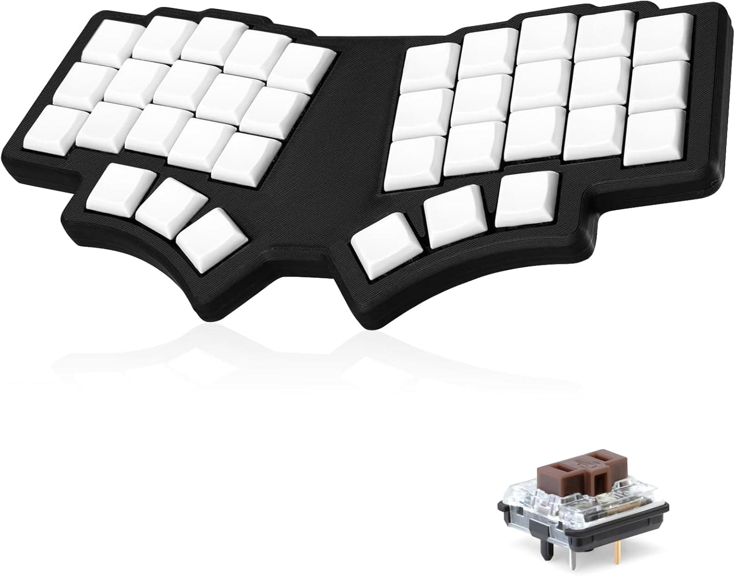 YIVU Unibody Split Mechanical Keyboard 36 Keys Ortholinear Ergonomic 40% Layout Hot Swappable QMK/VIAL