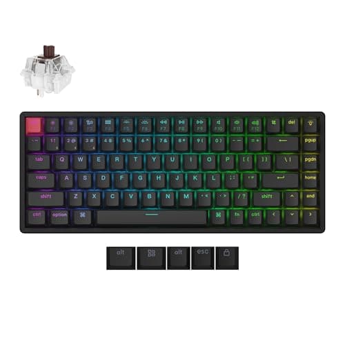 Keychron K2 V3 75% Wireless QMK Mechanical Keyboard, Super Brown Switch